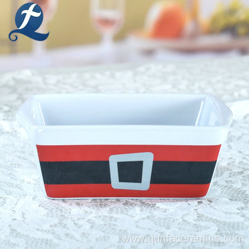 Wholesale tray bakeware rectangle shaped ceramic baking pans